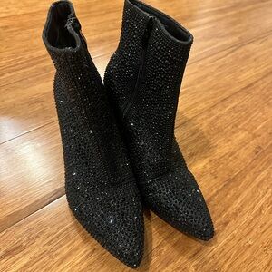 Like New black studded booties